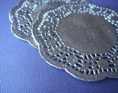 Silver Foil Metallic - Scallop Circle Doilies - Set of 6