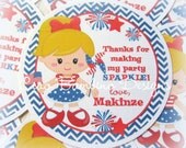 Lil Firecracker" Personalized Favor Tags - Choose Your Favorite Girl or Boy
