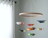 Baby Crib Mobile / Pinwheel Mobile / Boy or Girl / Nursery Decor / Blue, Green, Black, Red, Yellow, Orange and White : Crazy For You