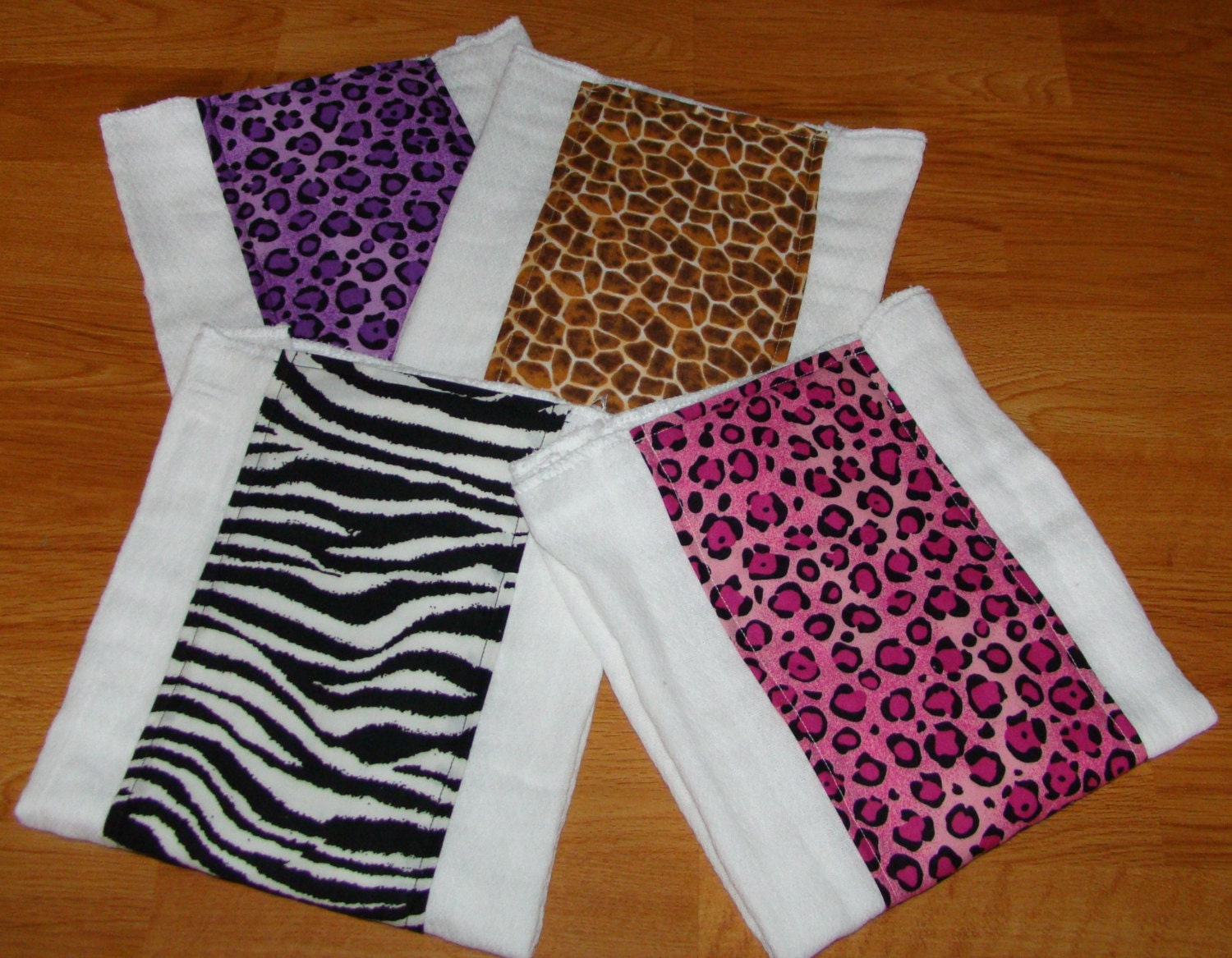 Wild Baby Burp Cloth/Diaper Set of 4