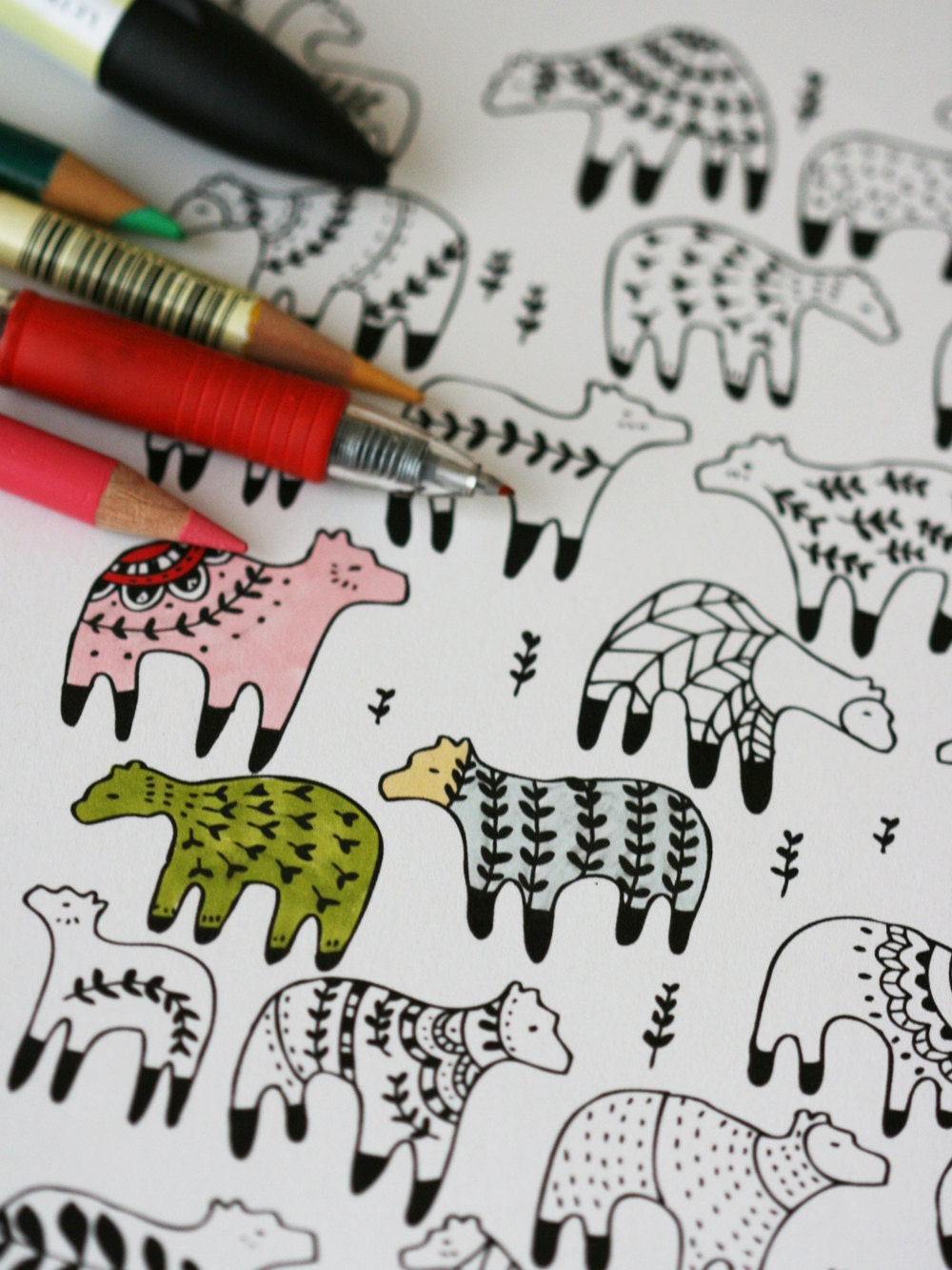 Colour In Collaboration No. 6 - Printable Colour In Pages