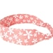 White Jasmine Flowers Fabric Headband Coral