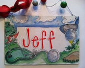 Adorable personalized golf sign perfect for any golfers gift