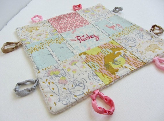 Baby Lovey Girl with Custom Hand Embroidery by Dolce Dreams
