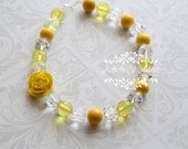 Ice Lemonade - Yellow Chunky Necklace - Couture Photo Prop