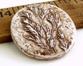 Handmade Polymer Clay Pendant - Imprint Series