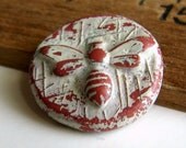 Handmade Polymer Clay Bee Bead - Imprint Series