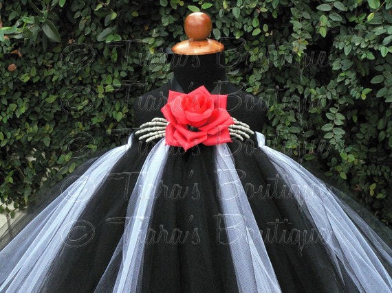 Nightmares - Custom Sewn Tutu Dress w/ Skeleton Hands - Inspired by Jack Skellington in Nightmare Before Christmas - sizes up to 24 months