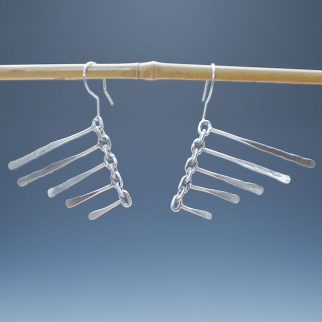 homage au alexander earrings   sterling silver kinetic calder