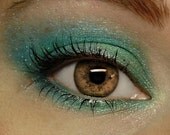 Blue Green Eyeshadow Look - MERMAID Mineral Eye Shadow TRIO - 3 Large Eye Shadows - Aquatic Eye Shadow Combo - 10 gram Jars
