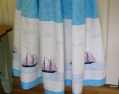 Sail Boat Full Cut Circle skirt - xsmall, small, medium, large and plus sizes