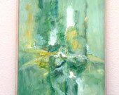 Vintage Mid Century Framed Abstract Oil Art Painting