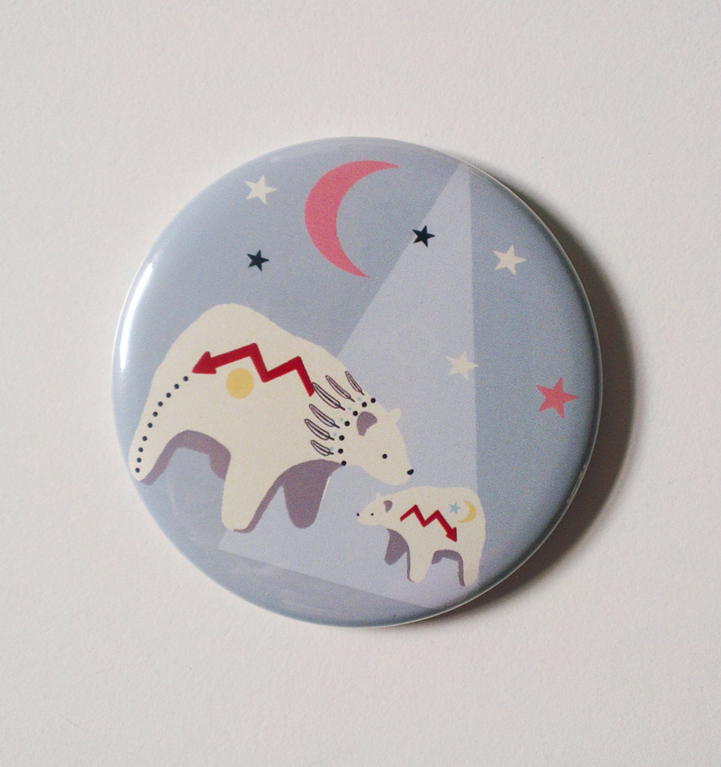 Blue - Zuni Bear Pocket Mirror