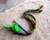 Faerie Spun Bits Bundles No.1  - Handmade Handspun Felted Wool Single Ended Dread Fall Fascinator
