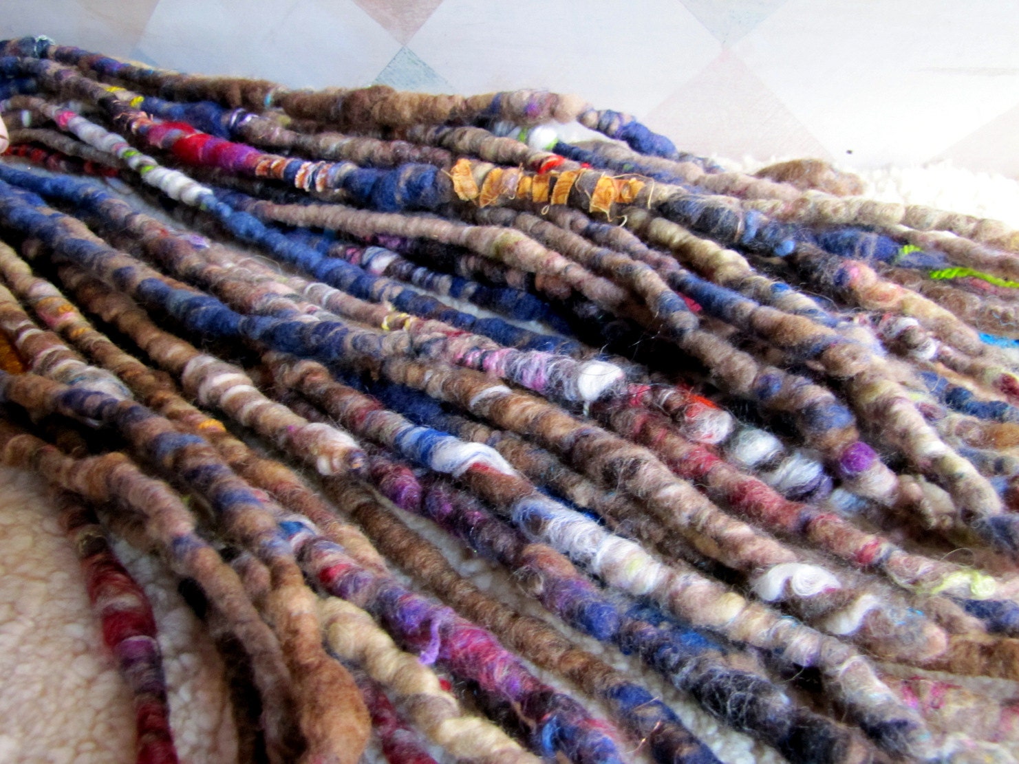 Faerie Spun Dreads - Handmade Felted Wool Double Ended Dread Falls