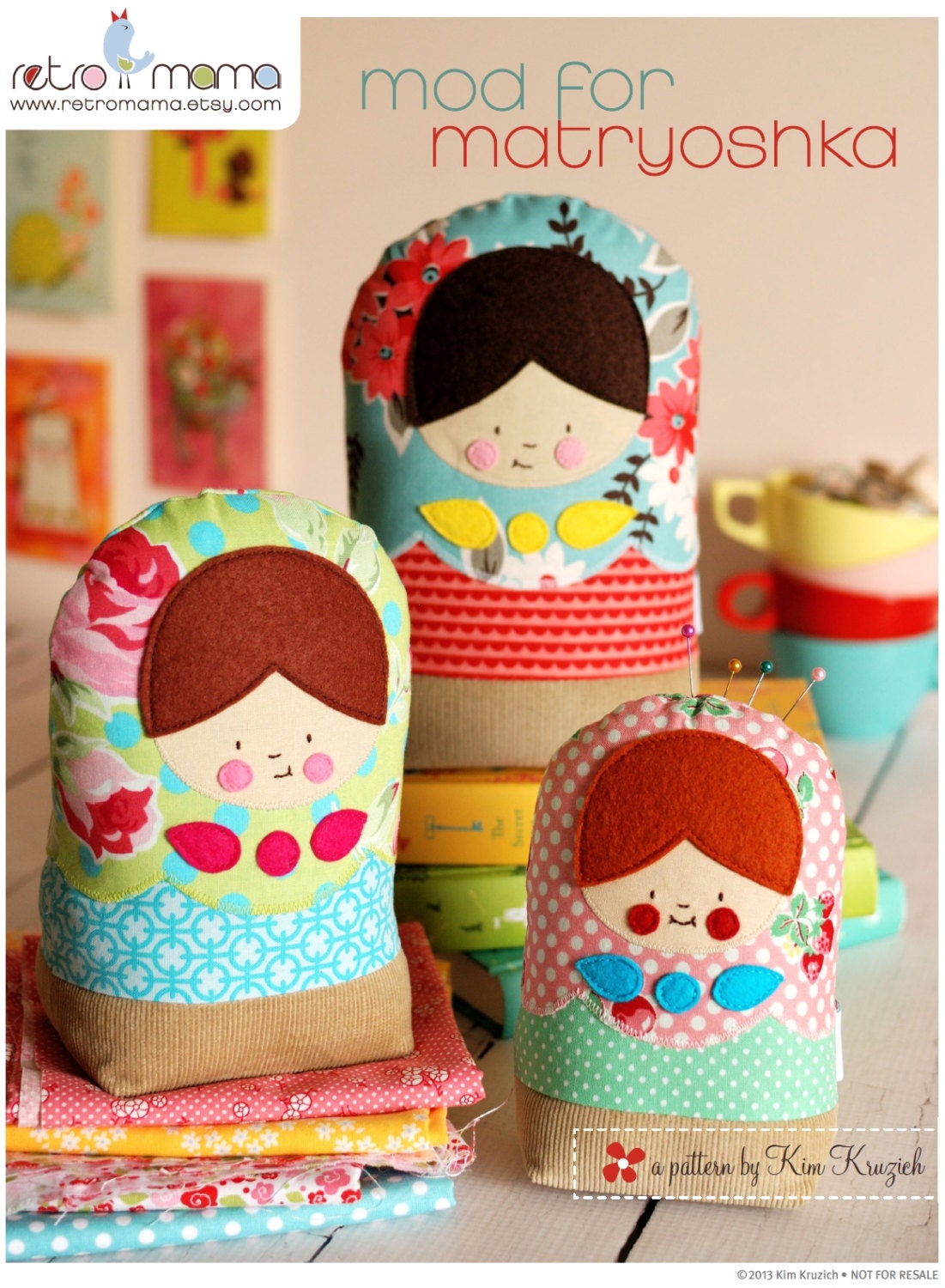 Matryoshka Dolls PDF Sewing Pattern Babushka Matrioshka Dolls Instant Download