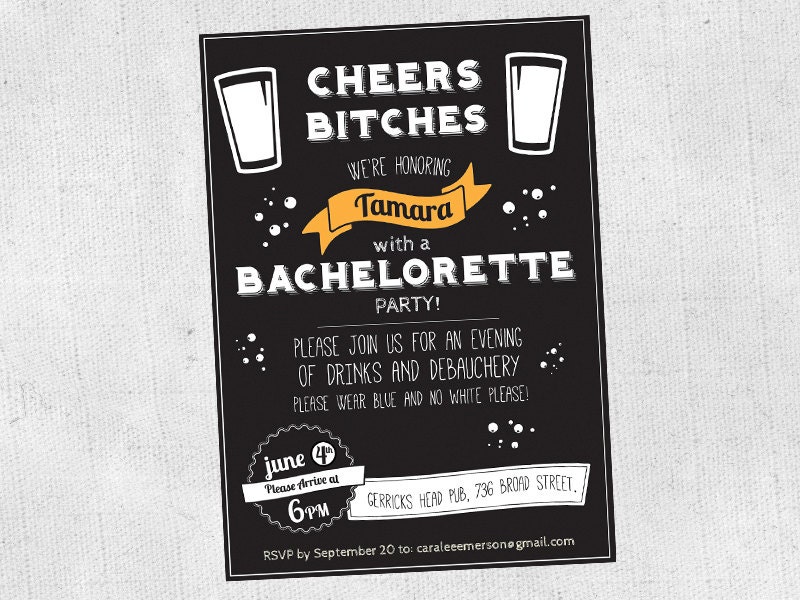 DIY Printable Bachelorette Party Invitation - Beer