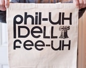 Philadelphia Pennsylvania silkscreen tote bag liberty bell