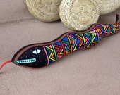 Stellar Mola Snake - Museum Quality, Collaborative Kuna Indian Reverse Applique