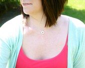 Sterling silver button necklace