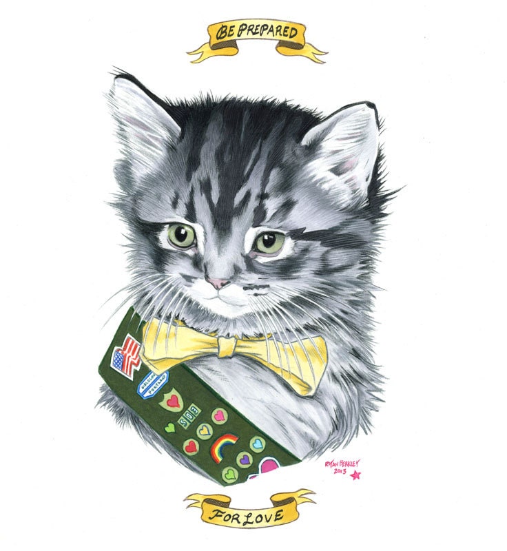 Kitten Scout  - Limited Edition art print