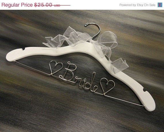 20% OFF SALE White Wedding Dress Hangers Bridal Hangers by OriginalBridalHanger on Etsy