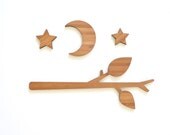 Wall decor, branch, starts, crescent moon