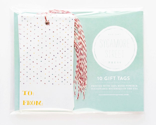 Multicolor Polka Dot Gift Tags
