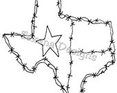 Jam'n Lone Star State small    Cling Mount Rubber Stamp