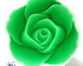 Polymer clay cane green ROSE cane -by Mars