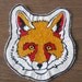 Chainstitch Embroidered Fox Head Patch