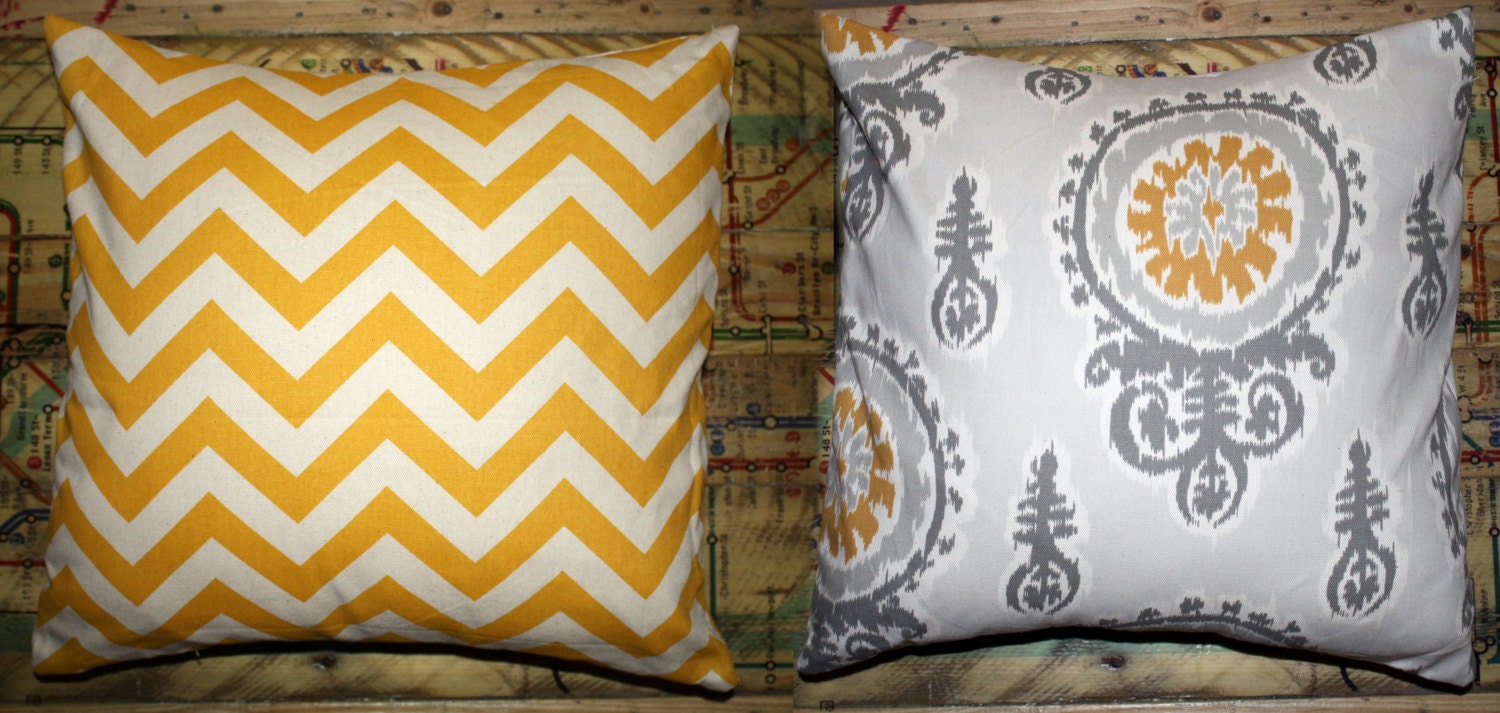 Chevron Pillow Cover Set of 2 16" x 16"