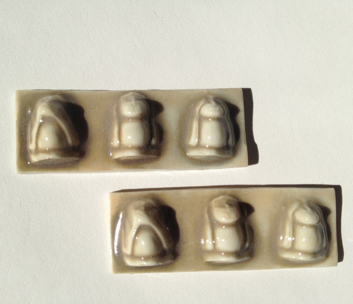 Porcelain Mosiac Tile See Speak or Hear No Evil Monkeys