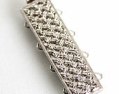 Elegant Elements Silver Rhodium Finish 4 Strand Clasp