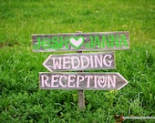 Wedding Signage Outdoor Decorations Reception Sign HUNDREDS of different designs in my store :) You pick the colors