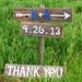 Rustic Wedding Sign WITH a Thank you Sign ANY COLOR Initials Outdoor Weddings Hand Painted Wood Arrow Sign Vintage Eco. Road Signs.