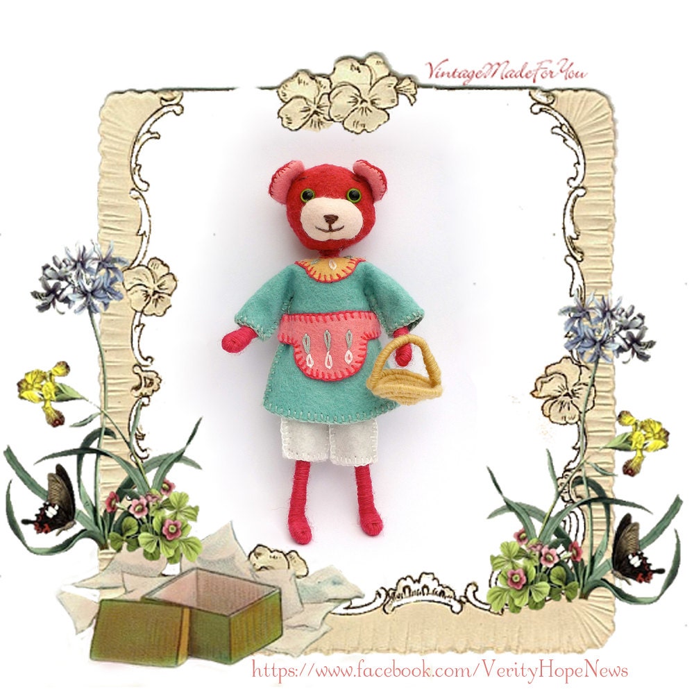 Felt Bear bendy Doll Making Kit  LAST ONE LEFT