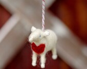 Made to Order - All You Need is Love - Valentine Lamb Ornament in Red