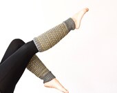 Leg warmers  in Grey with yellow dots