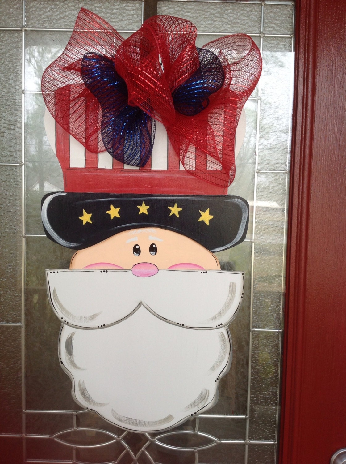 Uncle Sam patriot door hanger original design by Shirleys Treaaures