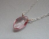 Solitaire Pink Mystic Quartz Sterling Silver Necklace - Below 20 Dollars Gift