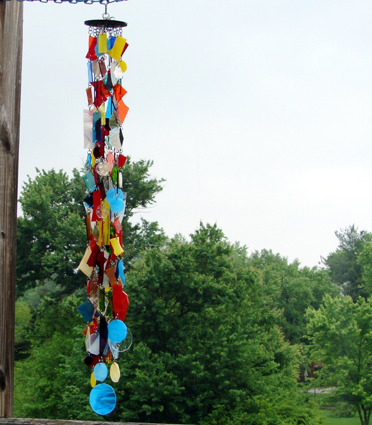 Irony - Stained Glass - Colored Glass - Wind Chimes - Sun Catcher - OOAK