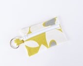 Flash Drive Holder, Small Zipper Pouch, Credit Card Case, Citrine Flowers