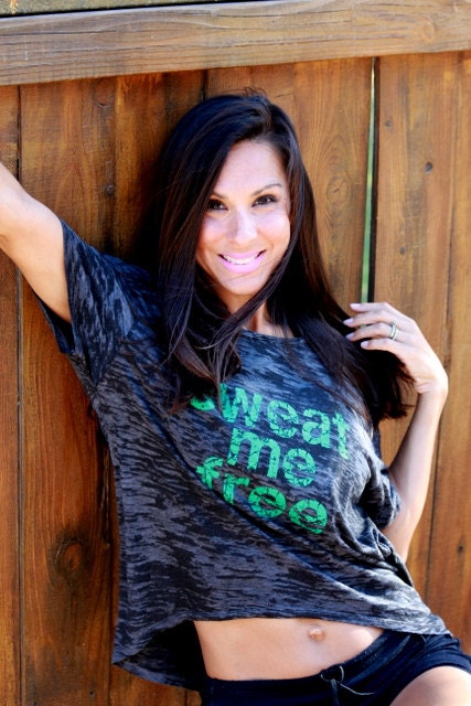 sweat me free...backless flowy burnout tee.  Sizes S-XL.