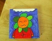 Grumpy Flower Creature Original Painting