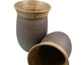 Stoneware Tumblers - Black Mountain Clay Drinking Vessel - Holds 2 1/2 Cups - Handmade Ceramic - Wheel Thrown Pottery - Ships Today