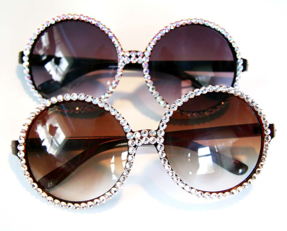 Round Swarovski Sparkling Sunglasses Accessory Sunnies by Cutie Dynamite