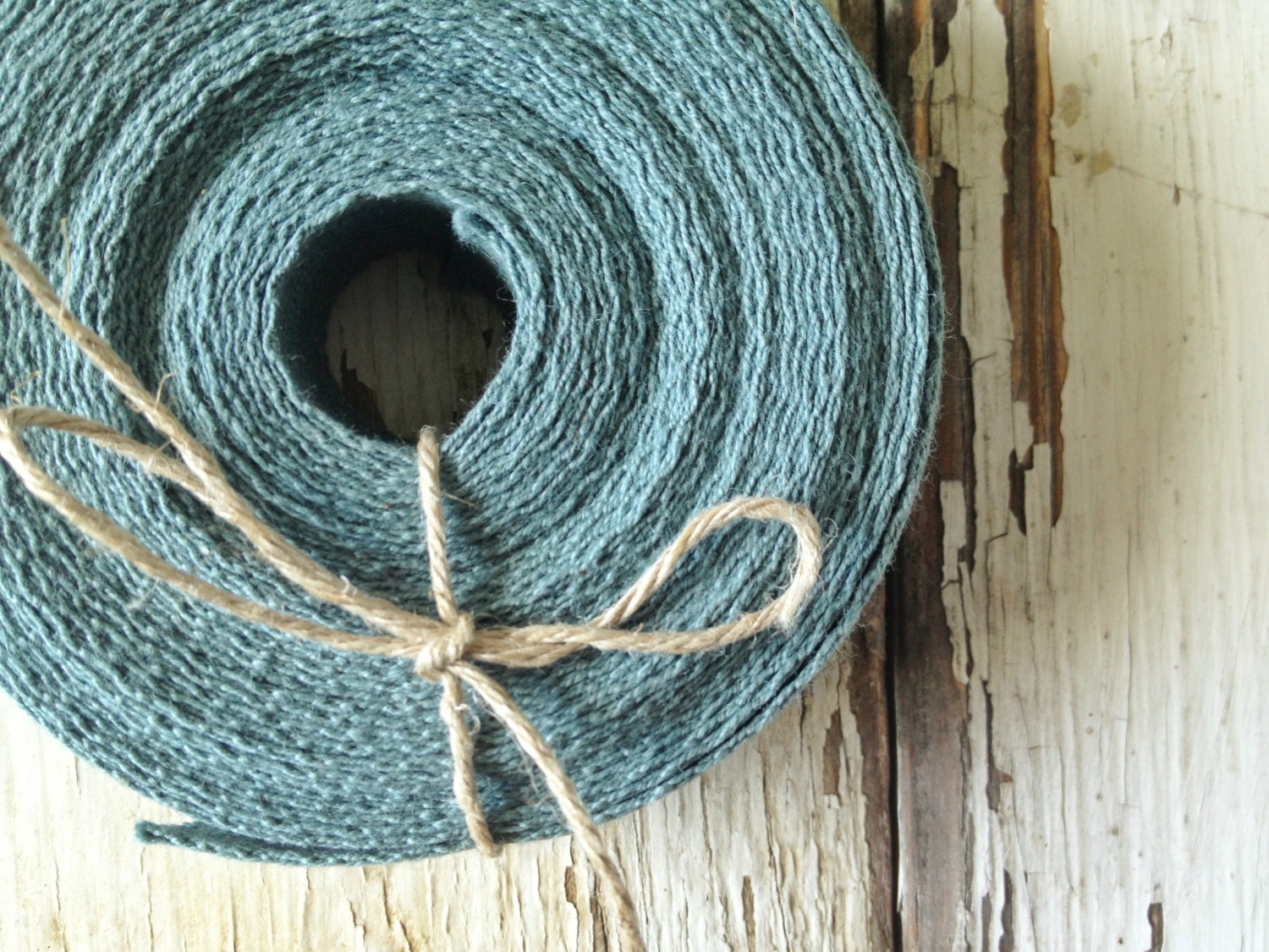 Twill Tape Fabric Ribbon - Cerulean Blue