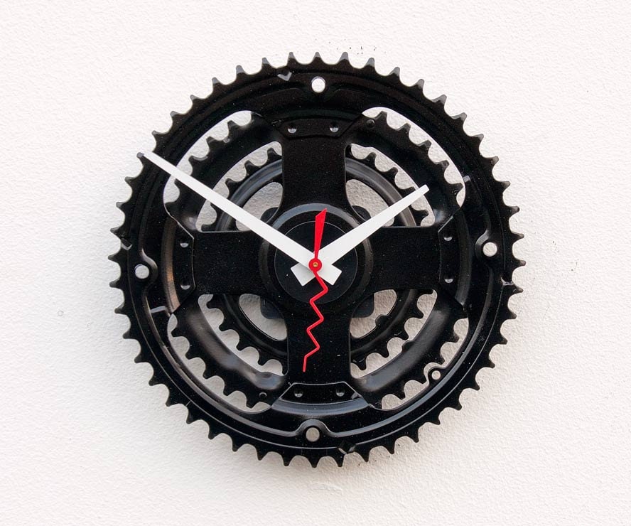 Recycled Bike crank clock