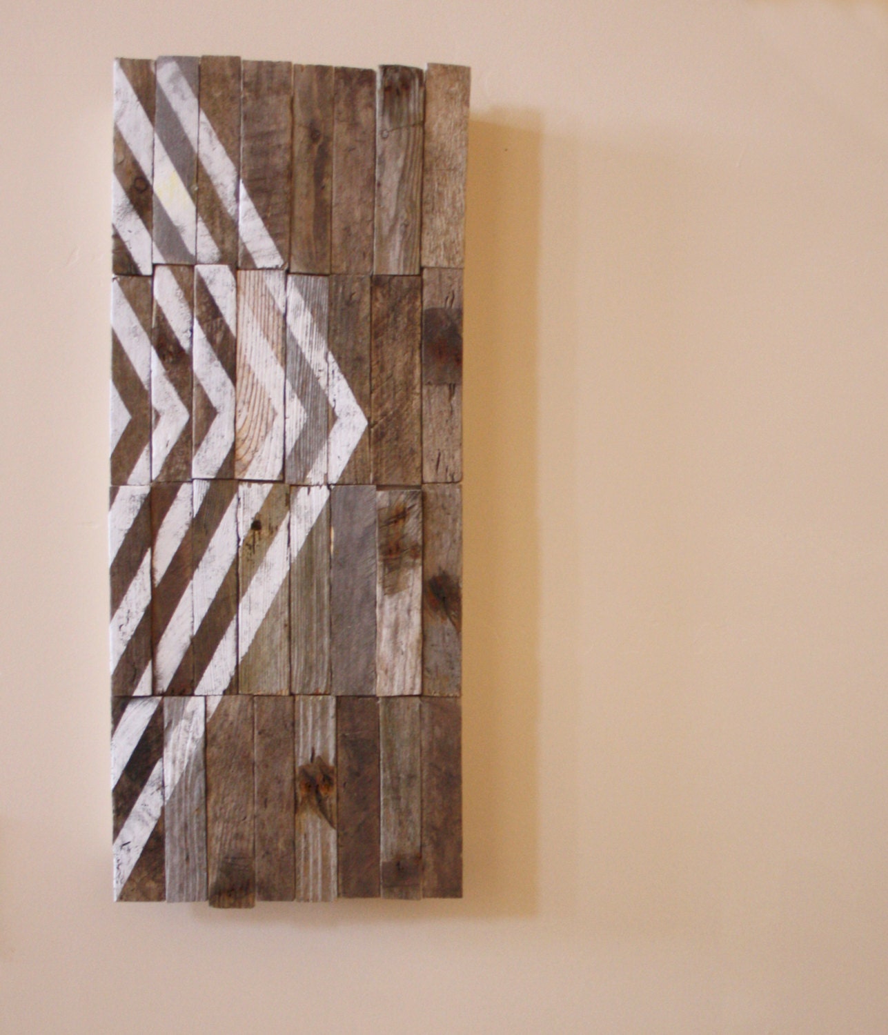 Directional - Modern Industrial - Large Reclaimed Wood Artwork - industrial signage - chevron